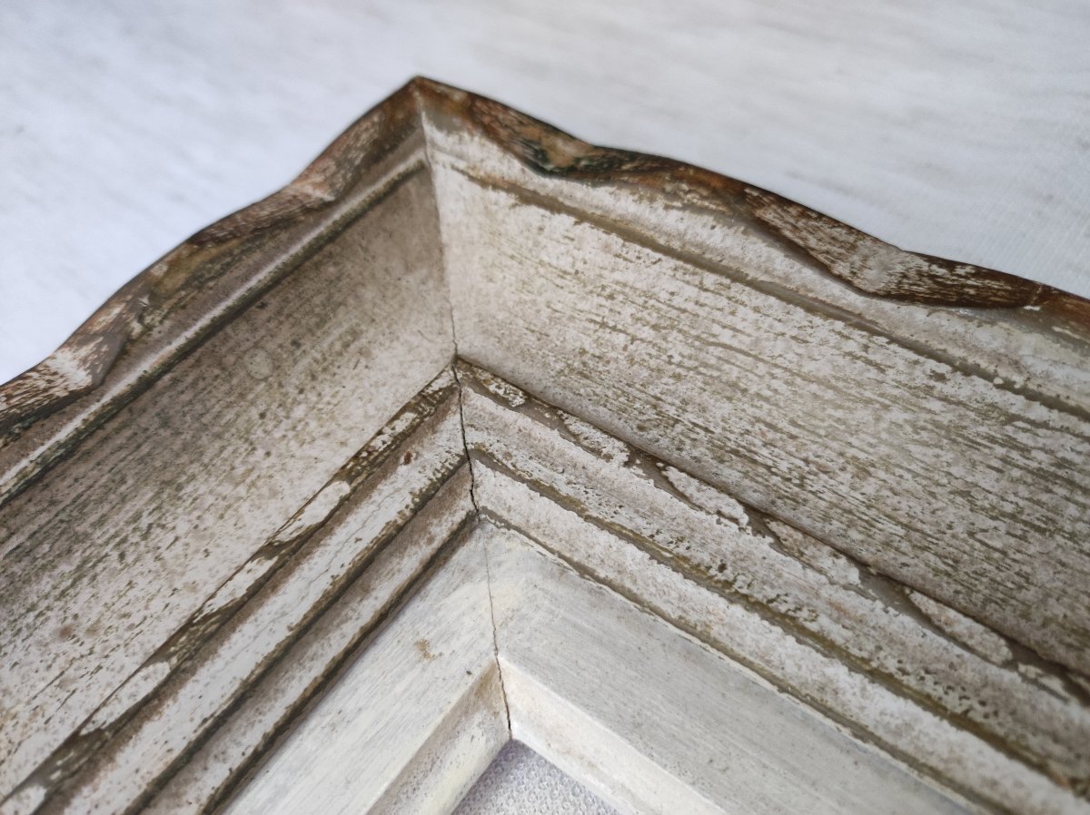 Montparnasse Wooden Frame, Carved With A Patina Finish, Rebate: 23 Cm X 17 Cm -photo-3