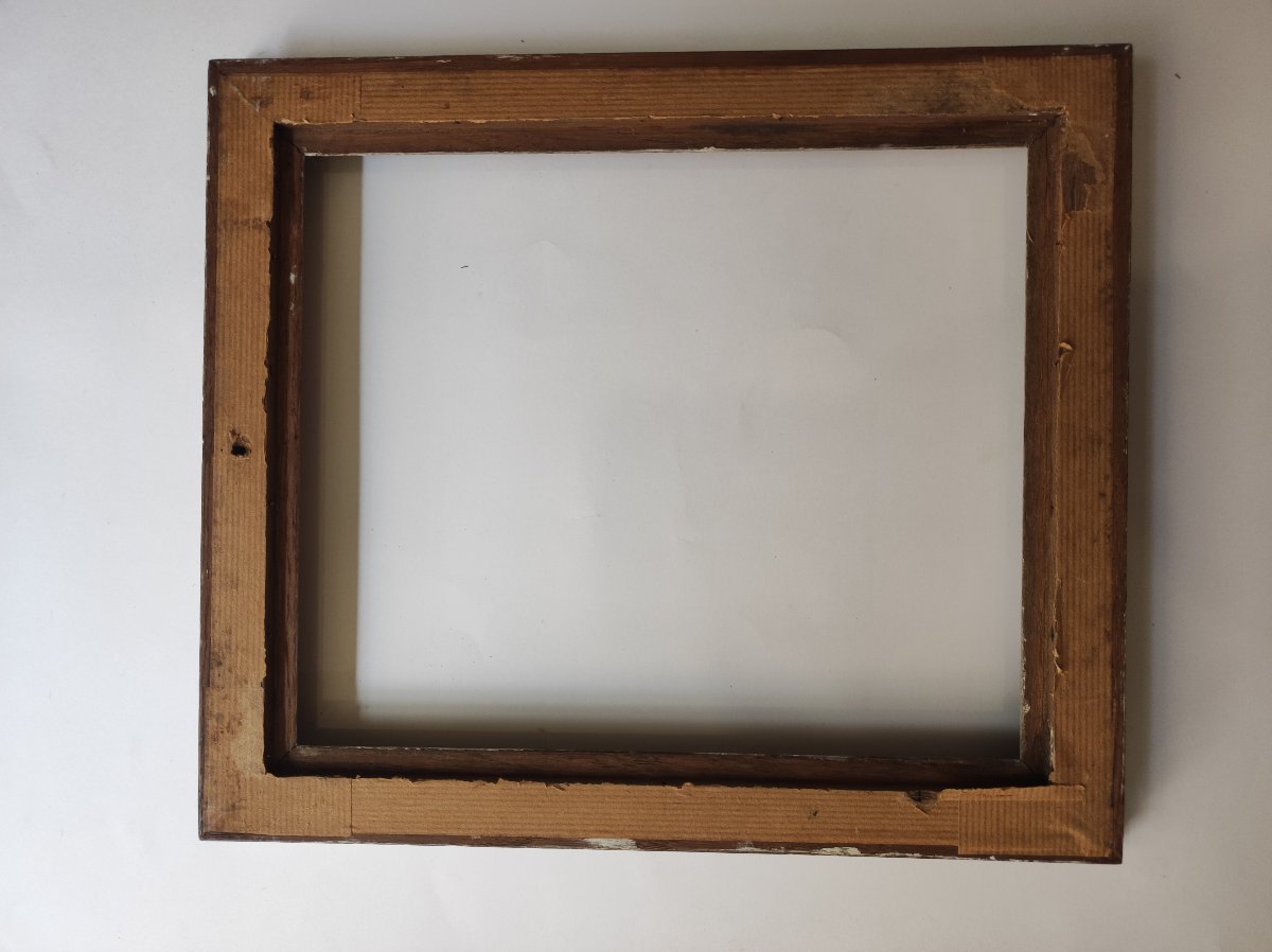 Cadre bois cérusé xx ème feuillure 26 cm x 22 cm -photo-4