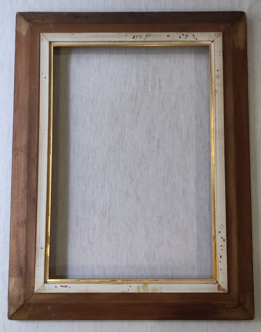 Cadre Montparnasse bois sculpté patiné doré feuillure 55 cm x 38 cm format 10P-photo-4
