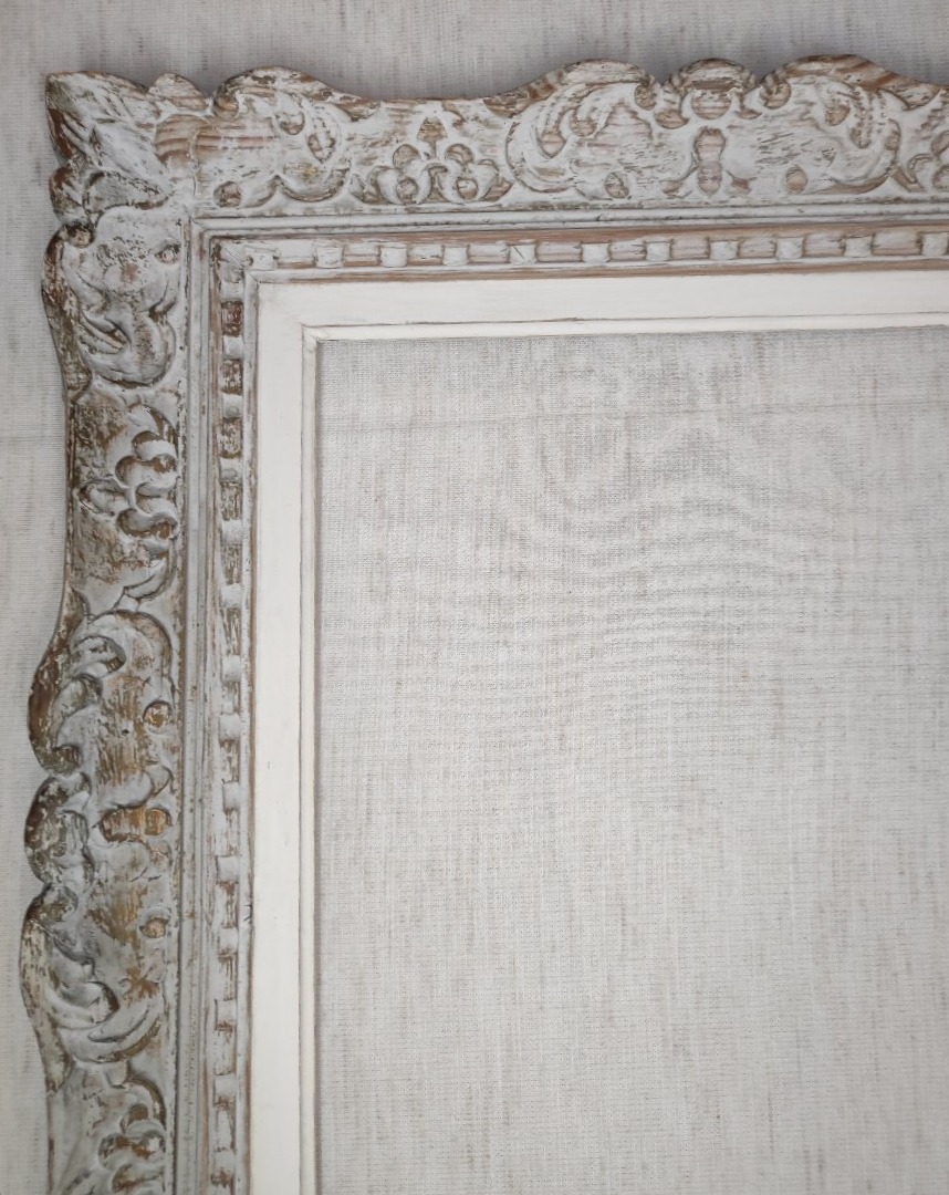 Montparnasse Wooden Frame, Carved With A Weathered Finish, Rebate, 41 Cm X 33 Cm, 6f Size-photo-3