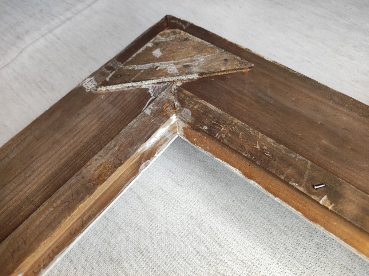Montparnasse Wooden Frame, Carved With A Weathered Finish, Rebate, 41 Cm X 33 Cm, 6f Size-photo-6