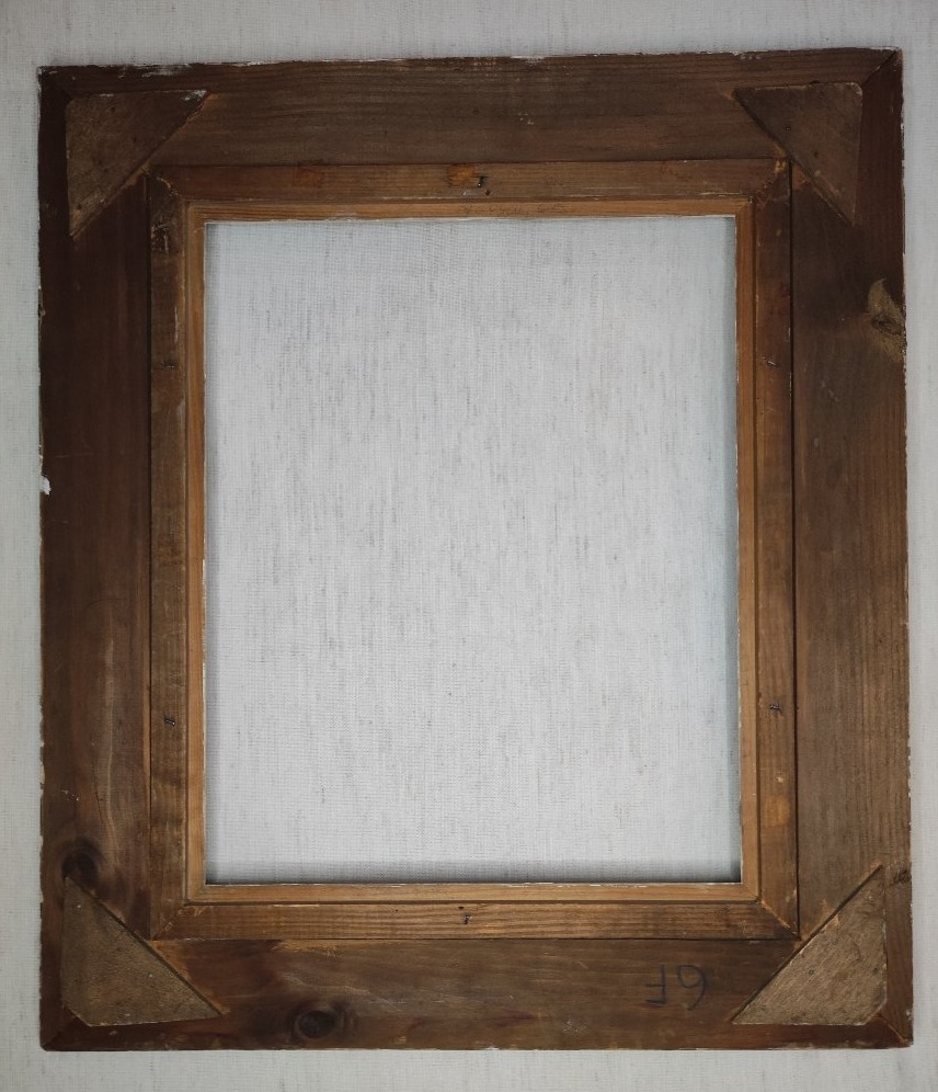 Cadre Montparnasse bois sculpté patiné feuillure 41 cm x 33 cm format 6F-photo-4