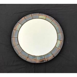 Large Sandstone Mirror La Borne Ceramic