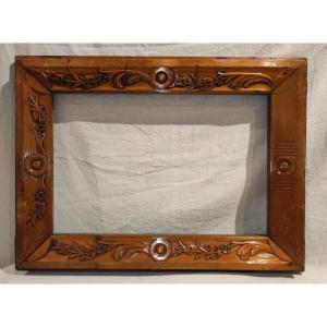 Art Deco Carved Wood Frame With Rebates 53 Cm X 34 Cm