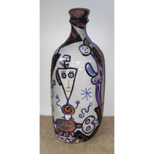Bottle Vase Jean Paul Baudoin Ceramic