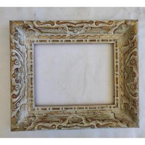 Montparnasse Frame Gold Patinated Wood Rabbet 27 Cm X 22 Cm 