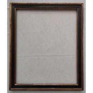 Antique Napoleon III-style Black And Gold Frame, 56 Cm X 46 Cm