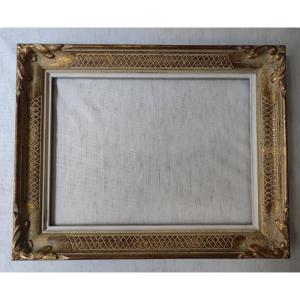 Cadre Montparnasse bois stuc doré feuillure 40 cm x 30 cm
