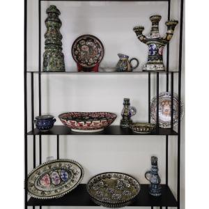 Bel ensemble collection céramique keraluc Quimper Yvain, horellou, l'helguen, Millot