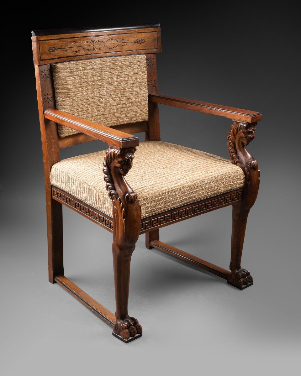 Pair Of Italian Armchairs - 19th Century-photo-1