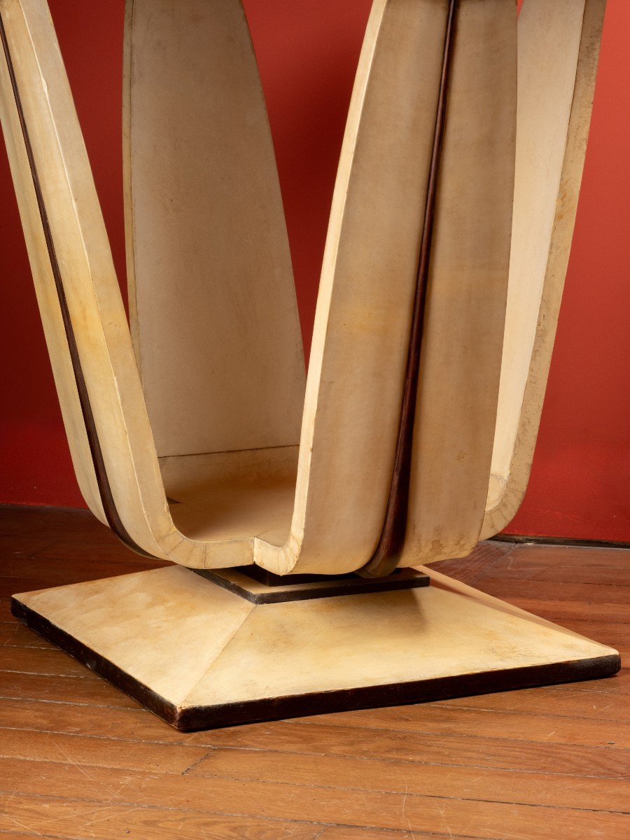 Parchment Pedestal Table – André Arbus (1903-1969)-photo-3