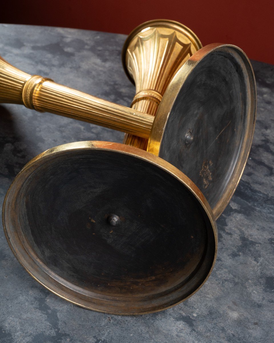 Pair Of Gustavian Candlesticks -photo-3