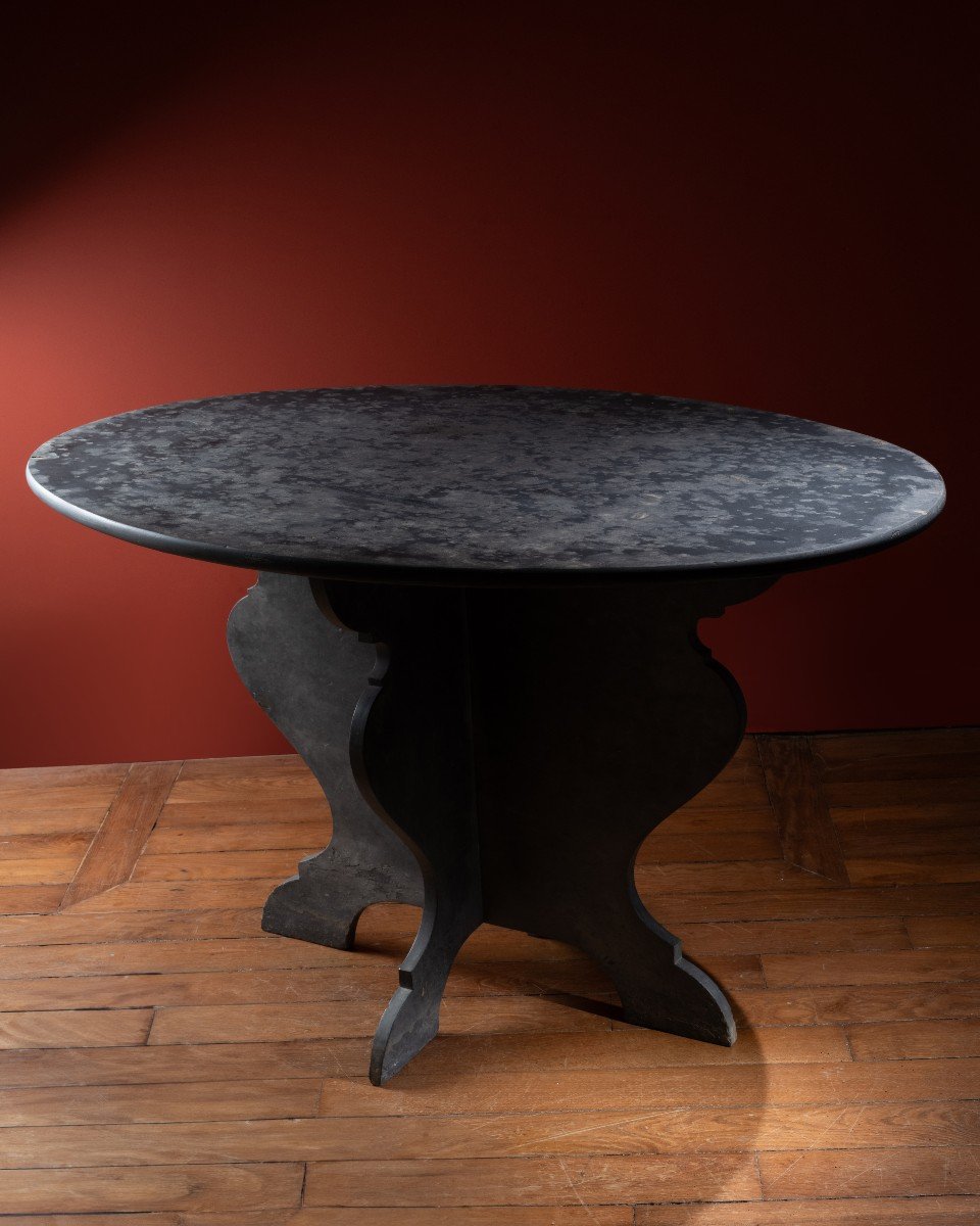Travail De Trélazé – Grande Table  En Ardoise, XIXe Siècle