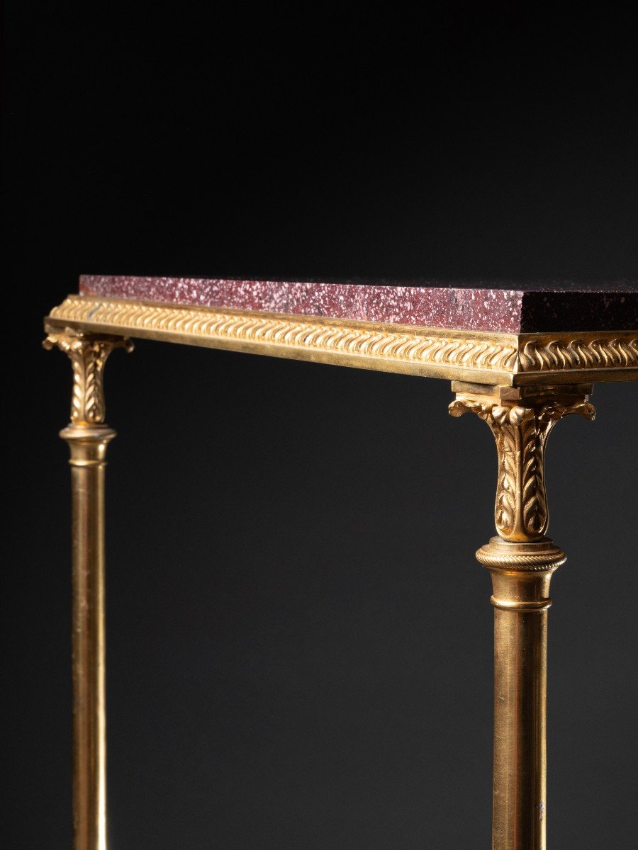 Porphyry And Gilt Bronze Table-photo-2