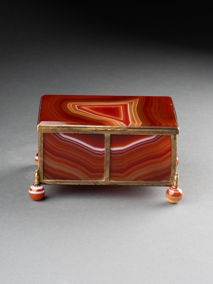 Coffret en agate orange-photo-2