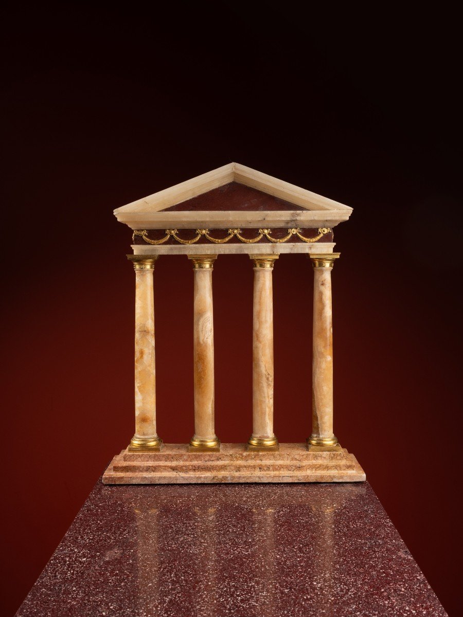 A Marble Model Of A Temple By Luigi Valadier