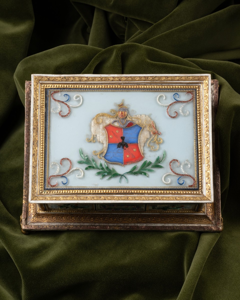 Coffret à nécessaire en verre filé -photo-2