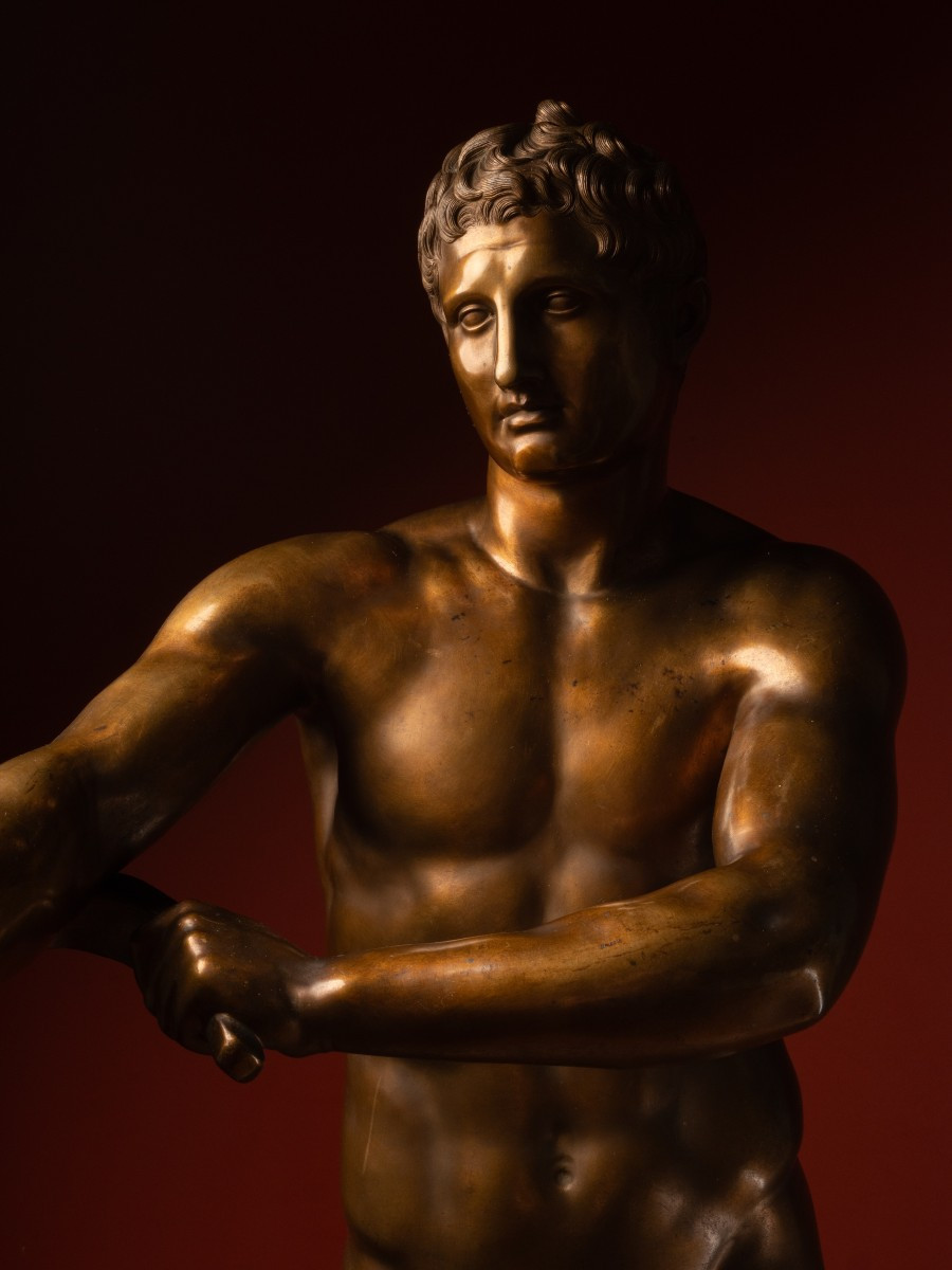 Apoxyomène en bronze par Alessandro Nelli, d'après Lysippe-photo-1