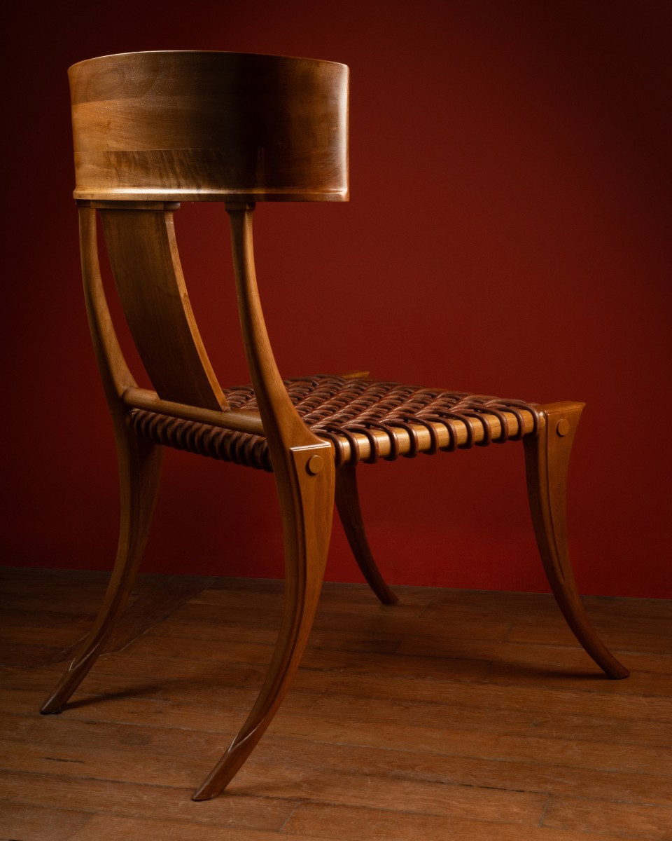 Paire de chaises klismos par Robsjohn-Gibbings et Saridis d’Athènes-photo-2