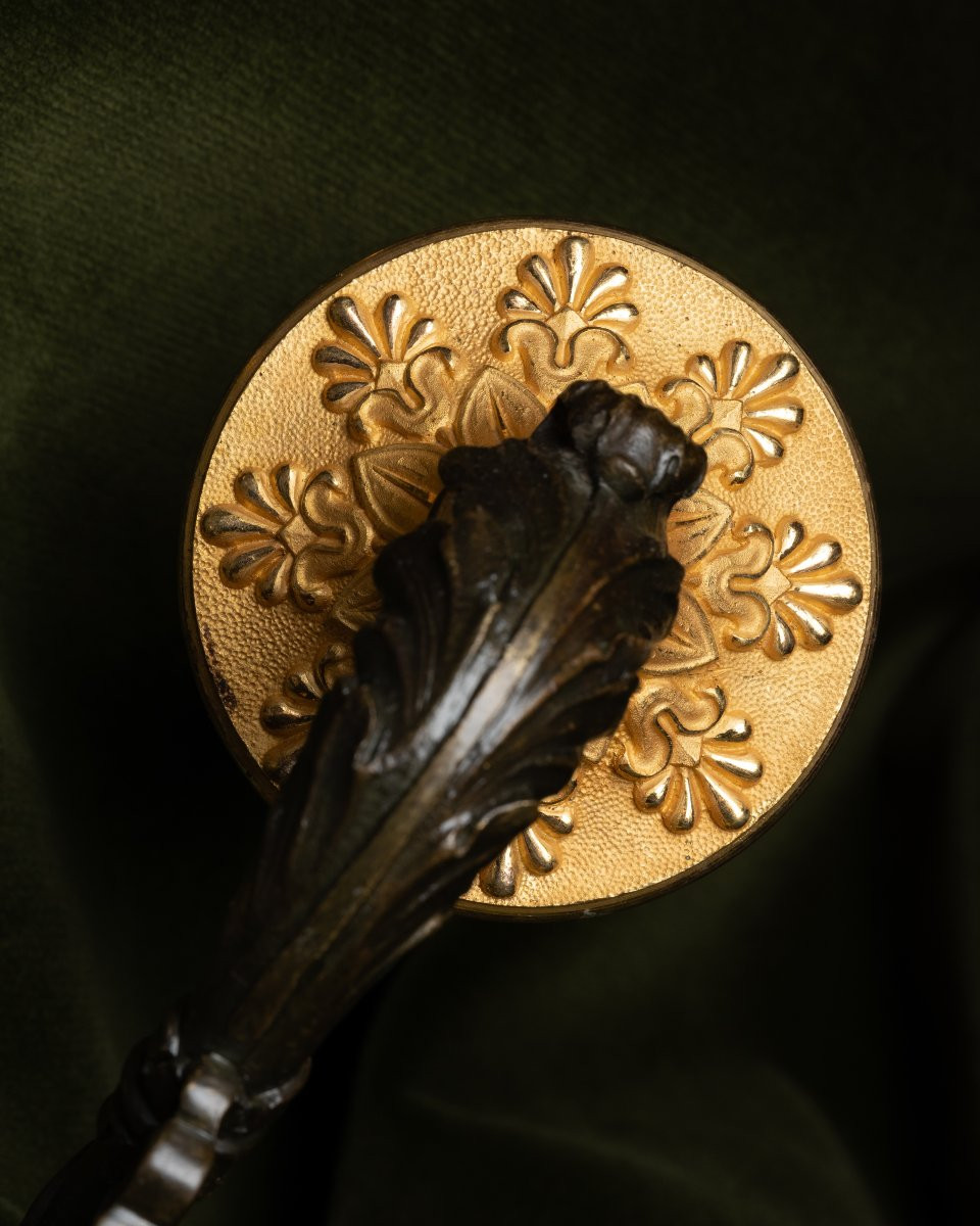 Pair Of Restoration Three-lights Wall Appliques-photo-2