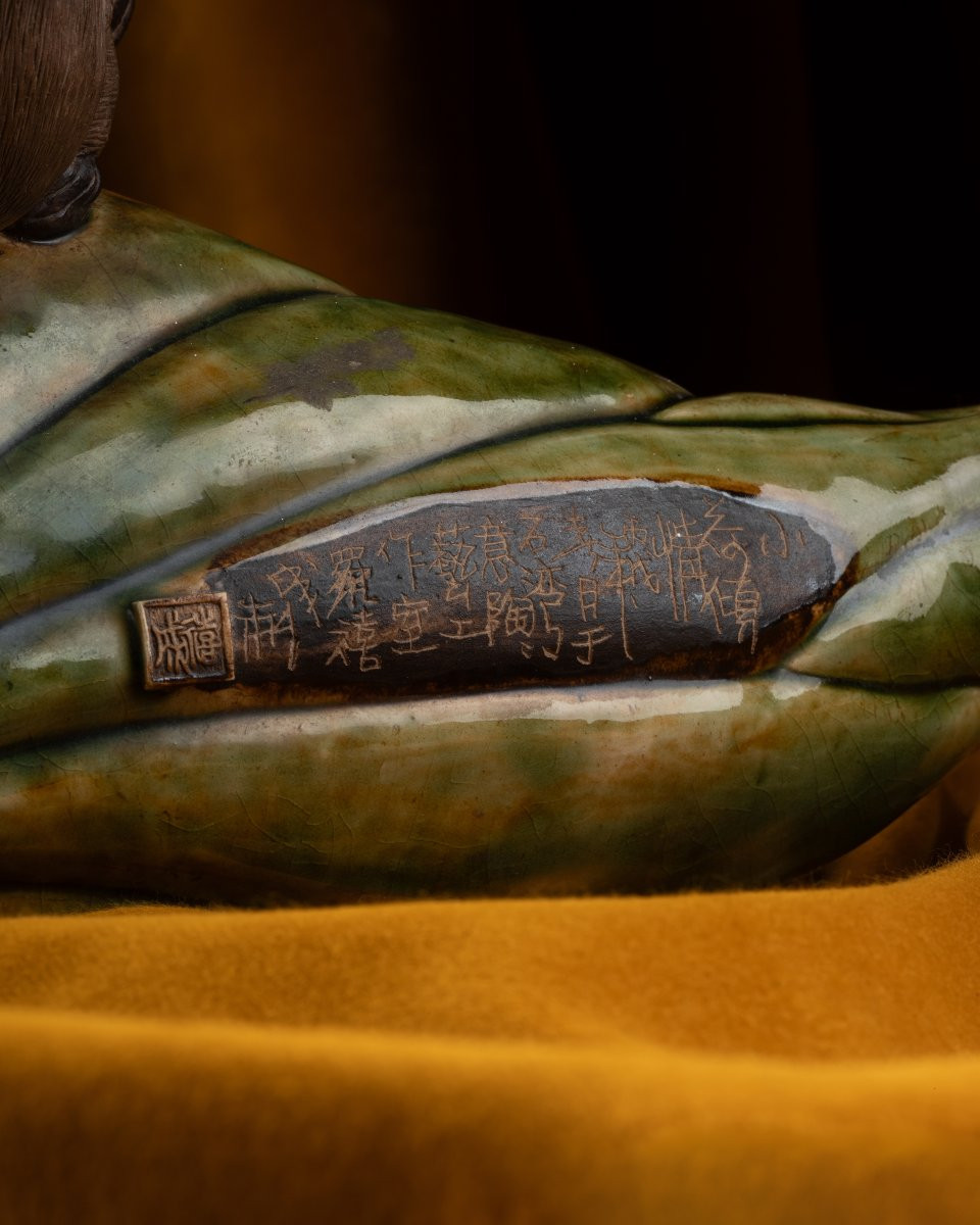 Couple de sarcelles sur une feuille de lotus-photo-2