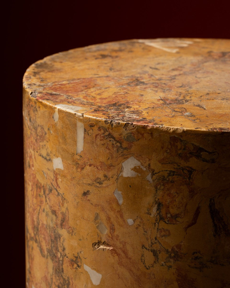 A Scagliola Column Imitating Breccia Gialla-photo-2