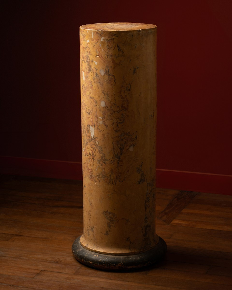A Scagliola Column Imitating Breccia Gialla