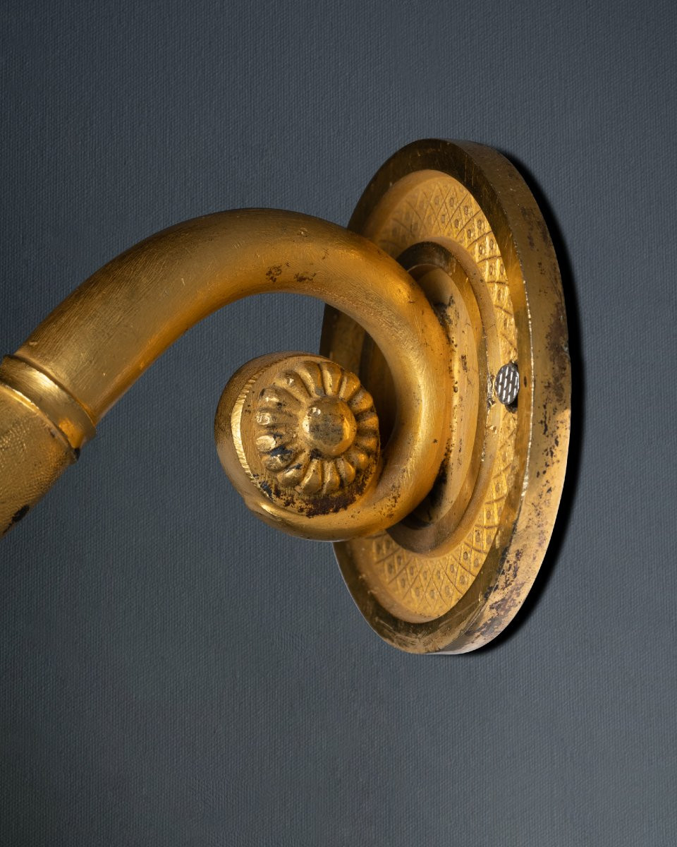 Pair Of Russian Empire Period Sconces With Fauna Heads-photo-3