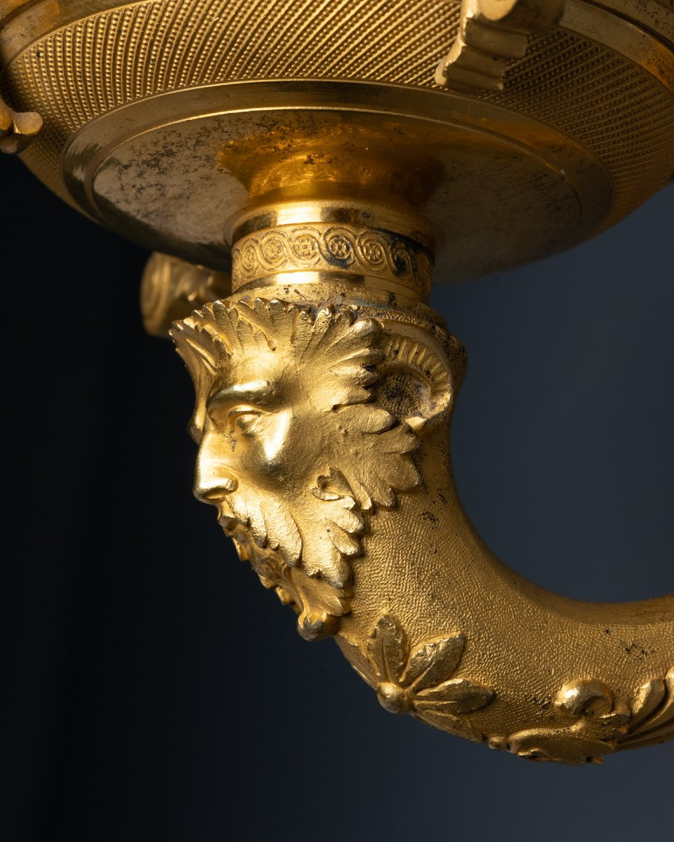 Pair Of Russian Empire Period Sconces With Fauna Heads-photo-4