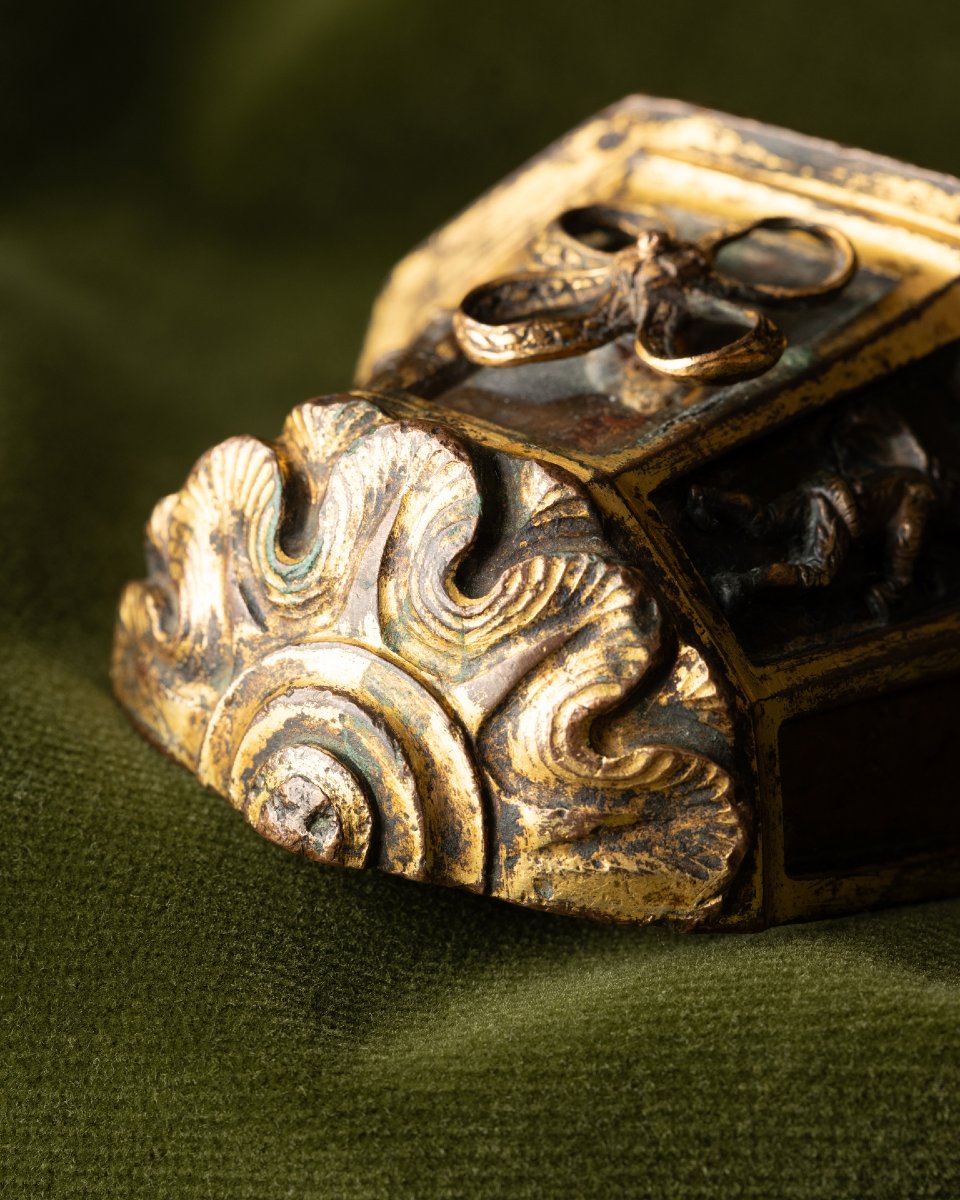 A Holy Water Gilt Bronze Stoup-photo-4