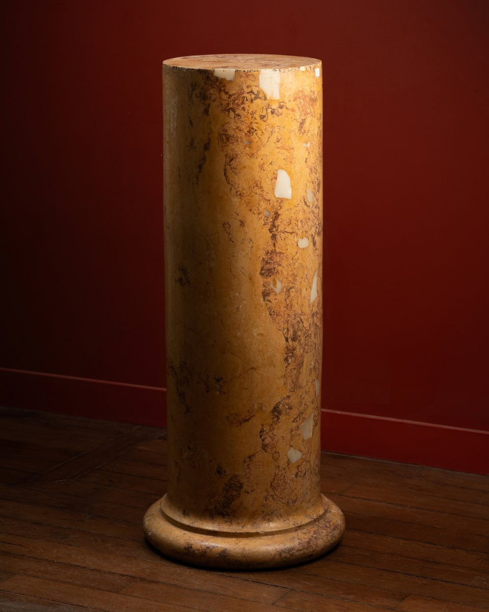 A Scagliola Column Imitating Breccia Gialla