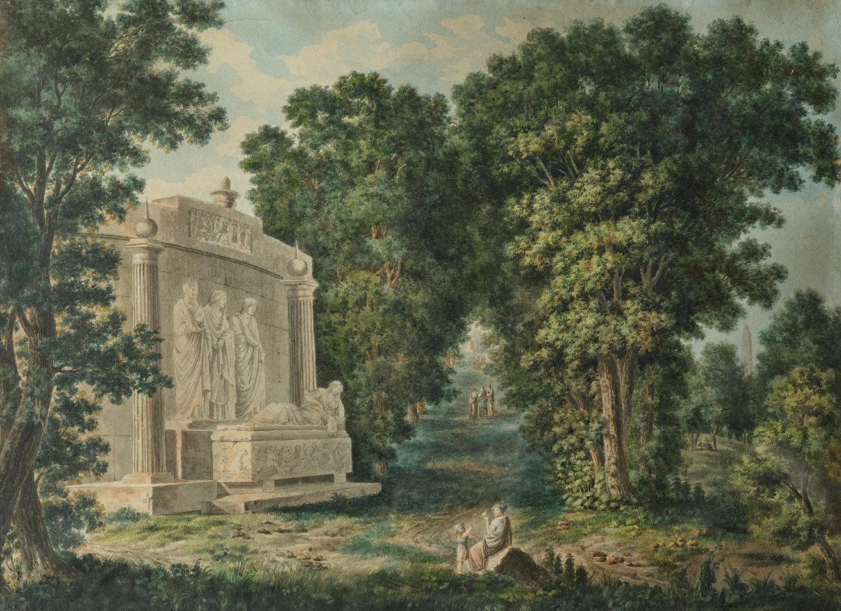 Vue des Jardins de la Villa Borghèse, par Fleury Épinat-photo-2