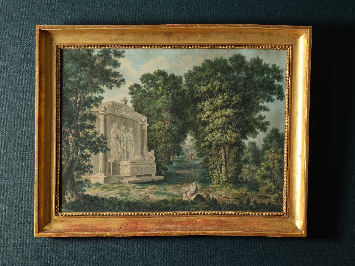 Vue des Jardins de la Villa Borghèse, par Fleury Épinat