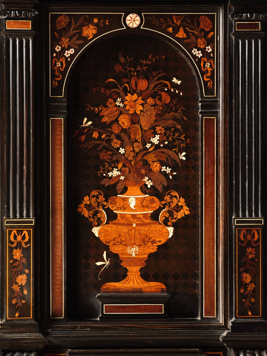 A Louis XIV-style Marquetry Cabinet By Charles Hunsinger-photo-2