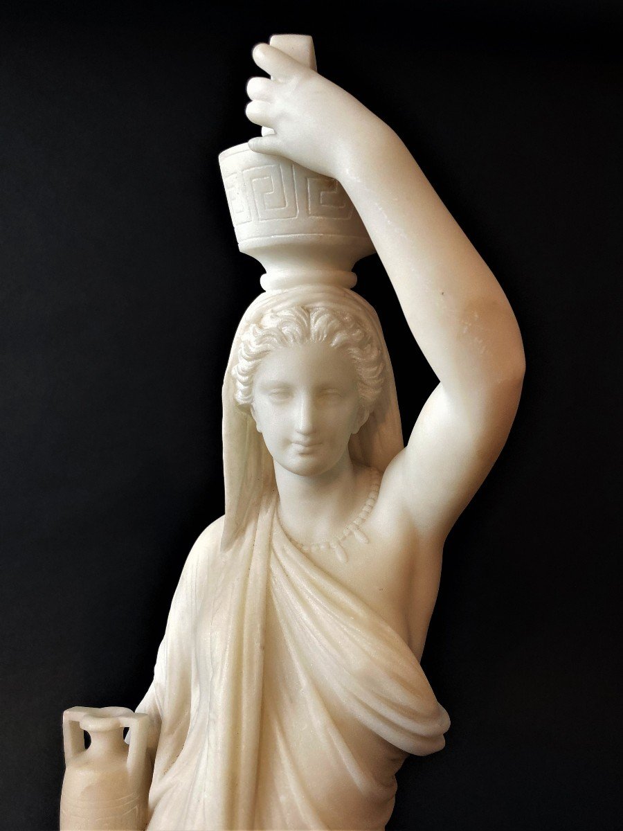 Louis Sauvageau (1822-1874) - Paire De Vestales En Marbre - Vers 1860-photo-2