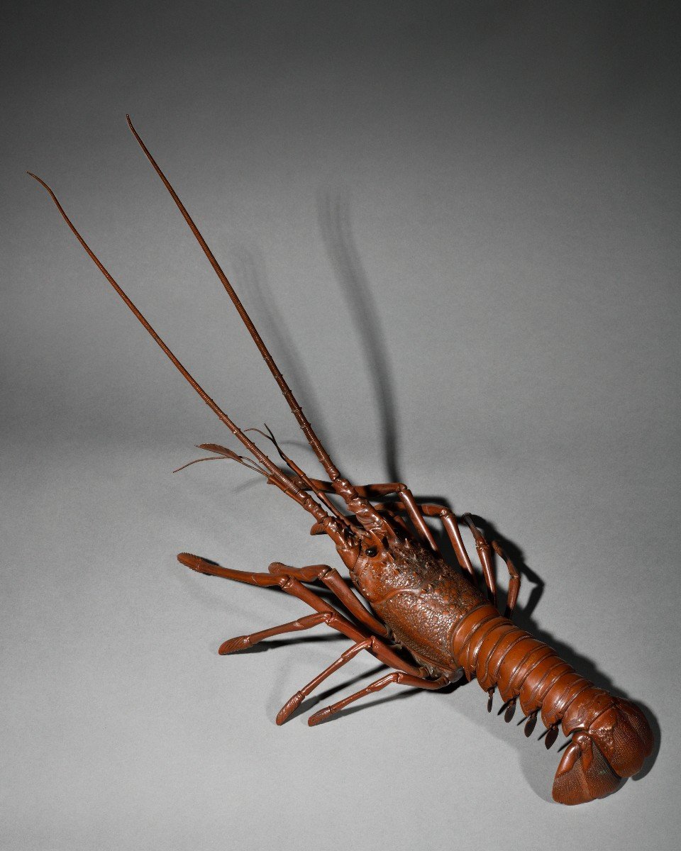 Langouste Jizaï Okimono - époque Méiji Fin Du XIXe Siècle - Japon-photo-2