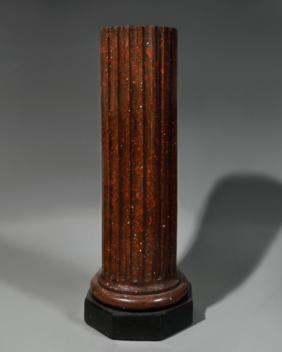 Colonne Cannelée En Scagliole 