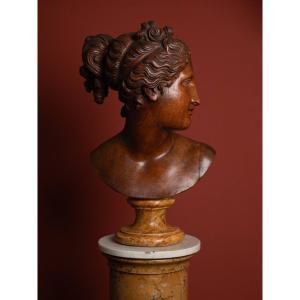Oak Bust Of The Venus Italica After Antonio Canova