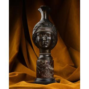 Vase In The Form Of A Female Head