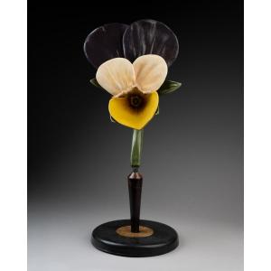 A Botanical Model Of A Pansy (viola Tricolor)