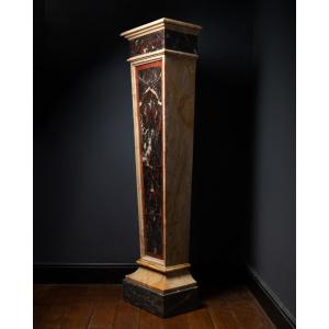 An Italian Marble Veneered Pedestal