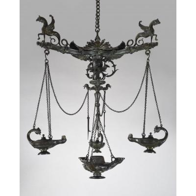 Pompeian Chandelier, Chiurazzi Foundry