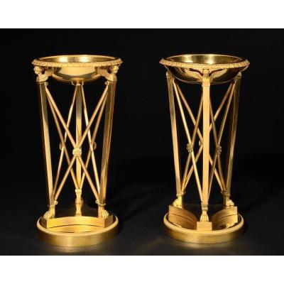 Paire De Coupes Athéniennes – époque Empire 