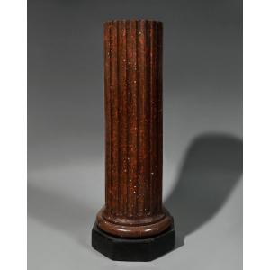Colonne Cannelée En Scagliole 