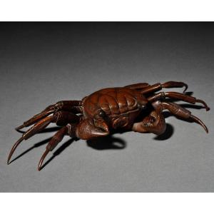 Jizai Okimono Representing A Crab