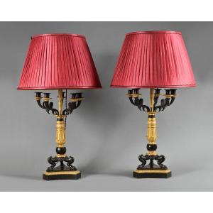 Pair Of Lamps - Restoration Period