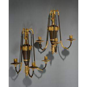 Pair Of Wall-lights - Rome, 18th Century 