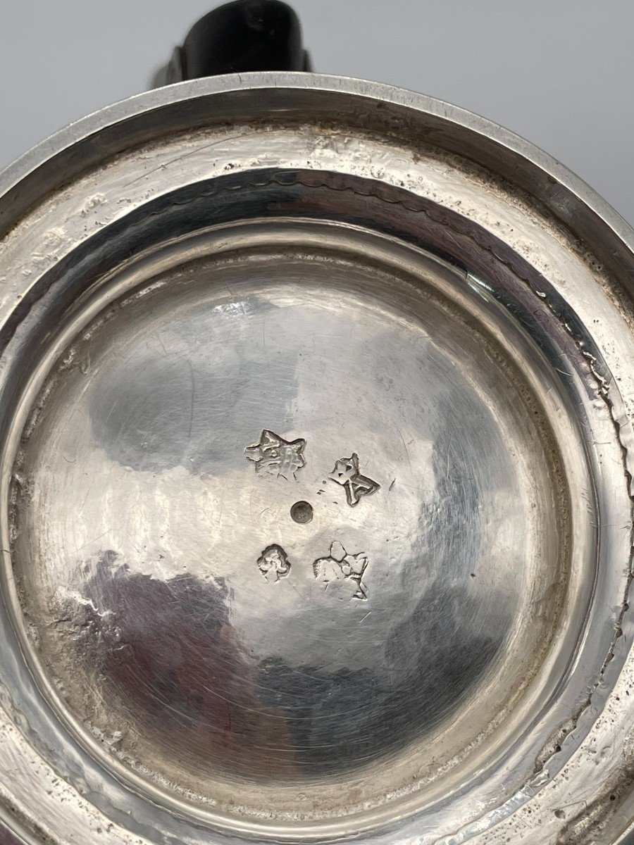 Coffee Maker / Covered Pot In Silver Eighteenth Calais 1722/1738-photo-6