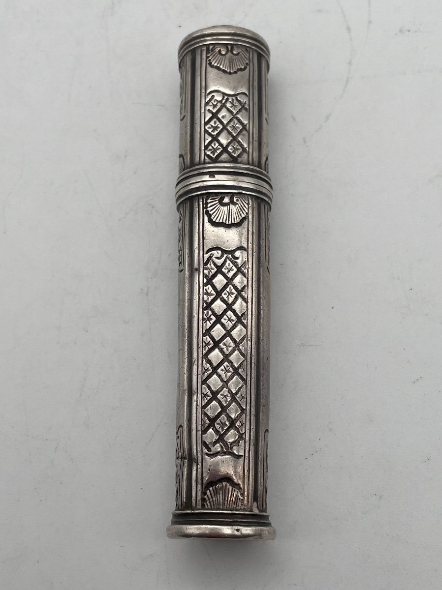 Silver Wax Case 18th 1753-photo-4