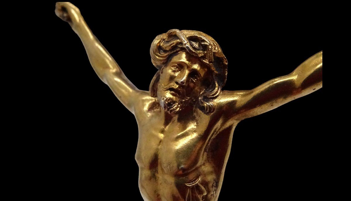 Croix d'Oratoire 1697-1704 Paris Christ En Vermeil -photo-8